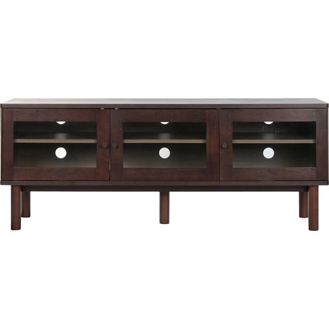 Mueble Tv Mdf Cristal 140X40X55 Marron Oscuro (1/5)