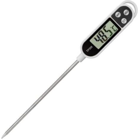 Thermomètre de cuisson, thermomètre numérique pour aliments et viande, lecture instantanée, longue sonde, arrêt automatique, écran LCD, thermomètres de cuisine pour barbecue, viande, sucre, lait, eau,