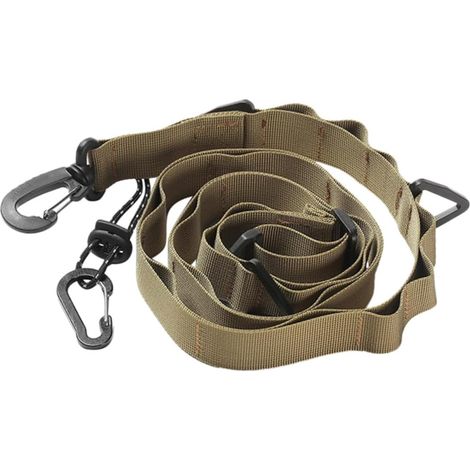 Cuerda multifuncional para exteriores, tendedero, correa ajustable, correa de almacenamiento negra, 24 agujeros, cuerda para colgar en toldo, gancho para cuerda de almacenamiento. (1/5)