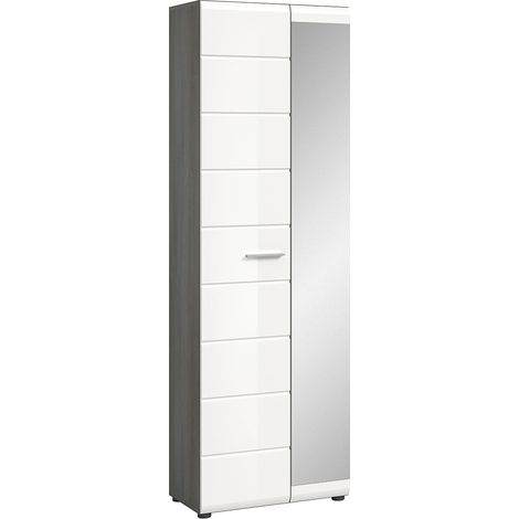 Salsa Kleiderschrank 2 Türen weiß Hochglanz.