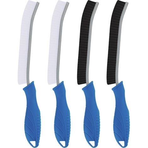 Brosse Toilettes WC - Brosses de Nettoyage à Poils Durs, Brosse Joint Carrelage Montage Mural, Outil de Nettoyage pour Évier de Cuisine, Baignoires (4, Bleu Lichen) (1/5)