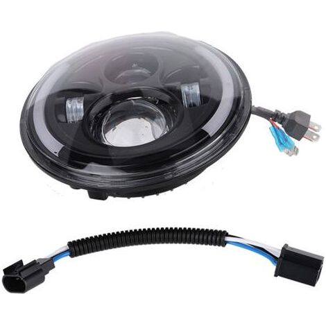 Phare rond LED 150W 7 pouces avec halo pour Wrangler, moto,de dyk.Trywise (1/4)