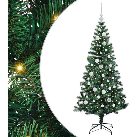 Albero di Natale  Albero natalizio  Albero festivo artificiale con luci integrate Verde 150 cm (1/5)