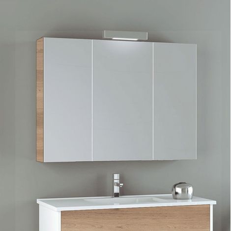 Espejo Camerino de baño para mueble ALLSTONE 9 colores disponibles y 4 medidas 80 cm Estepa (1/3)