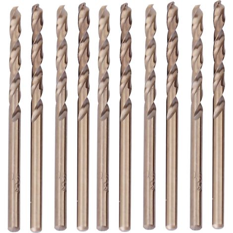 10pcs M35 cobalt Forets pour métal HSS 5mm Foret Hélicoïdal, Forets métalliques à usage intensif pour le perçage dans l'inox acier inoxydable, fer et autres métaux (1/5)