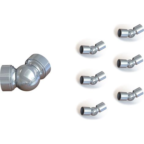 Lot Coudes Articulés pour Garde Corps avec 6 lisses - Finition ALU (1/3)