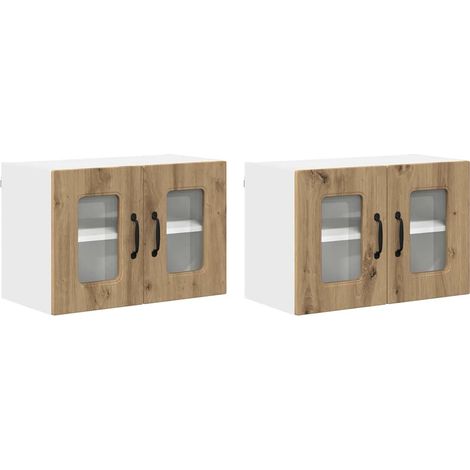 Meuble mural de cuisine,Armoire de cuisine 2 pcs Chêne artisanal 60 x 31 x 40 cm CFW18454 (1/5)