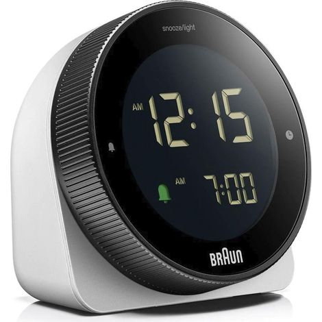 Braun BC 24 W DCF sveglia bianca con display LED verde