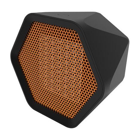 600 W PTC-Mini-Heizlüfter, vertikale mobile Raumheizung, 2 Temperatureinstellungen, Überhitzungsschutz – Schwarz
