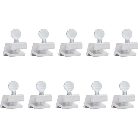 Serrure de fenêtre coulissante en alliage d'aluminium, 10 pièces, polyvalente, Installation facile, sécurité pour les enfants (1/5)