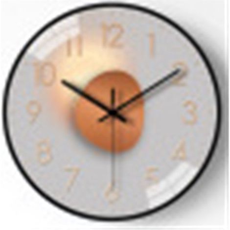 Ynkkvre – Geräuschlose Wanduhr im Art-déco-Stil – Elegantes Design mit gewölbtem Glas – Analoge Wanduhr Ø 20 cm für Wohnzimmer, Schlafzimmer und Büro – Schwarz (1/5)