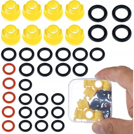 Rosfix Set Dichtungen & O-Ringe 37-tlg. – Ersatzteil für Hochdruckreiniger Kärcher K2–K7  Für Pumpen, Anschlüsse & Kolben  Druckbeständig & Langlebig  Wartungszubehör