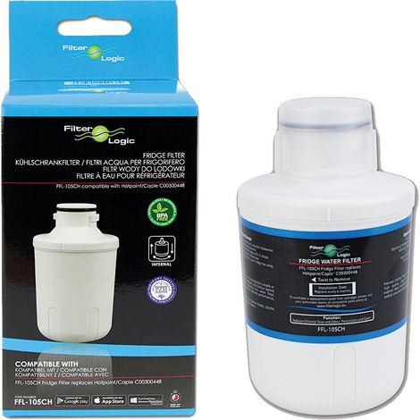 FilterLogic FFL-105CH Fridge Water Filter Compatible Indesit/Hotpoint C00300448