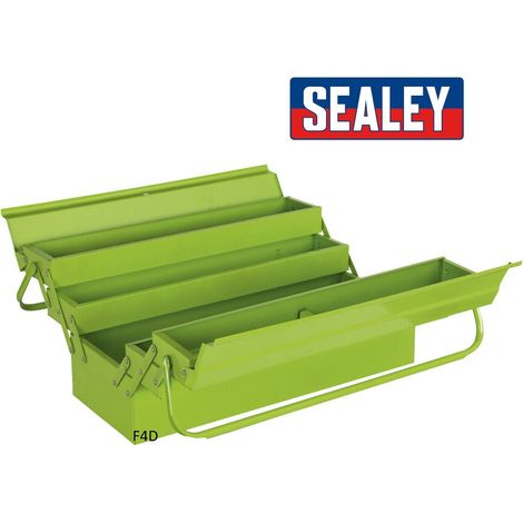 Sealey Cantilever Tool Box 21"" 530mm Metal 5 Tray Storage ToolBox Green AP521HV