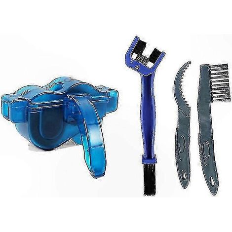 Kit de nettoyage de chaîne de vélo avec brosse pour pignons, nettoyeur de pignons, outil pour levier et grattoir, compatible avec Efficient Maintenance (1/5)