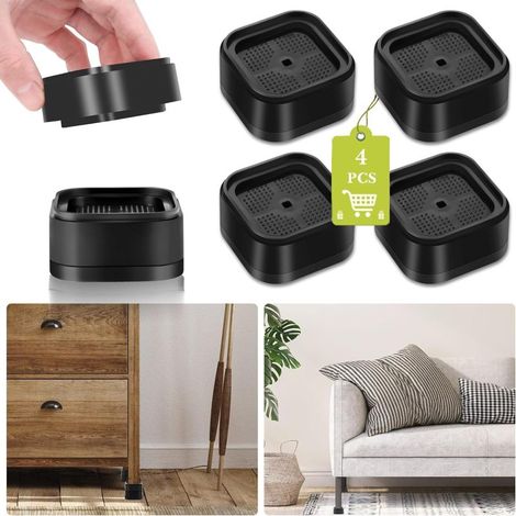 Lève-Meubles Noirs Résistants – Lot 8 – Robustes – Déplacement Facile – Protection Sol (1/5)