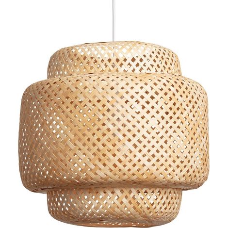 – Suspension bambou Nagua naturel – Design Boho-Chic – Compatible ampoule E27 – Finitions artisanales – Pour salles à manger et bureaux (1/5)