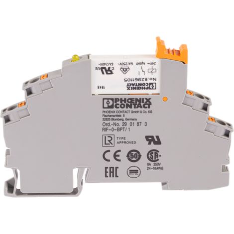 Relais d'interface Phoenix Contact RIF-0-RPT-24DC/1, 24V c.c., 1 NO, montage Rail DIN ( Prix pour 1 )
