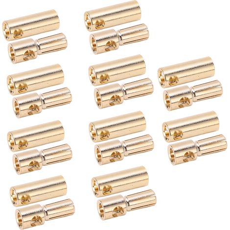 10 Paires Connecteurs Banane 5,5mm Or Mâle Femelle Fiches pour Batterie RC ESC Moteur DIY (1/5)