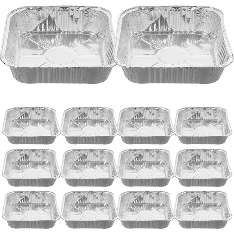 Barquettes Alimentaires en Aluminium 30 Pièces 20X20 CM pour Friteuse Air Fryer Utilisation en Four Cuisine Maison (1/5)