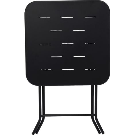 Ensemble Bistro Pliant 3 Pièces Extérieur, Table et 2 Chaises Repliables avec Revêtement E, Mobilier de Jardin Résistant aux Intempéries, Salon Compact pour Terrasse et Intérieur, Noir (1/5)