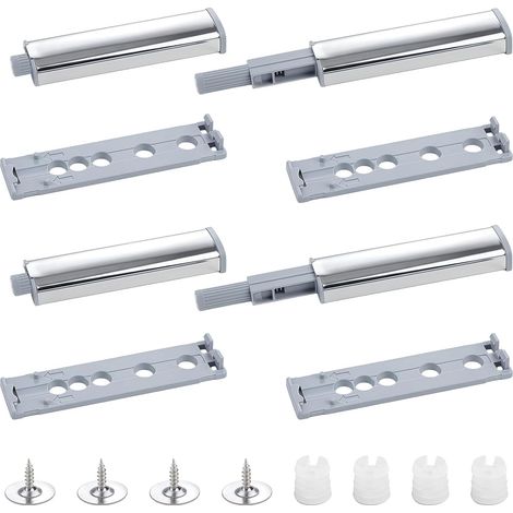 4 Pièces Push to Open Aimant Poussoir Porte Placard, Amortisseur pour Tiroir Sans Poignée pour La Porte de L'armoire, Tiroir, Meuble et Placard