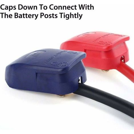 Connecteurs de batterie universels - - 12V - Pince rouge et bleue - 500 A courant continu (1/4)