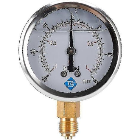 Manomètre à vide 68 mm, -1/0 bar -30 inHg, raccord mâle inférieur (1/4)
