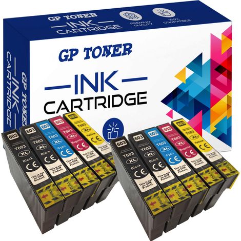 10 cartucce d'inchiostro per Epson GP-E603XL cmykk x2 GP (1/5)