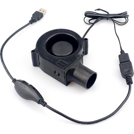 7530 7cm 5V 2A Turbogebläse für Picknicks und Camping, Drehzahlregulierbarer USB-Ventilator mit Ölgebläse