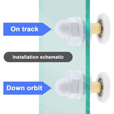 rodillos de 23 mm para puertas de ducha, poleas para puertas correderas de cristal de baño, ruedas de repuesto ultra silenciosas de 23 mm de diámetro para puertas de ducha y saunas. (1/3)