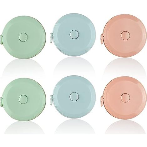 6 rubans à mesurer, ruban de couture de 1,5 m/60 pouces, rétractable et pratique