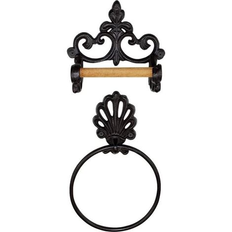 Enowelir Support Mural Industriel En Fonte Pour Rouleau De Papier Toilette Suspendu (1/4)