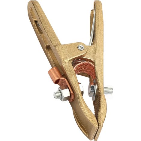Hochleistungs-Erdungsklemme aus Kupfer in A-Form für Schweißgeräte, Erdungsklemme für WIG-Schweißgeräte, Messing-Erdungsklemme (1/5)