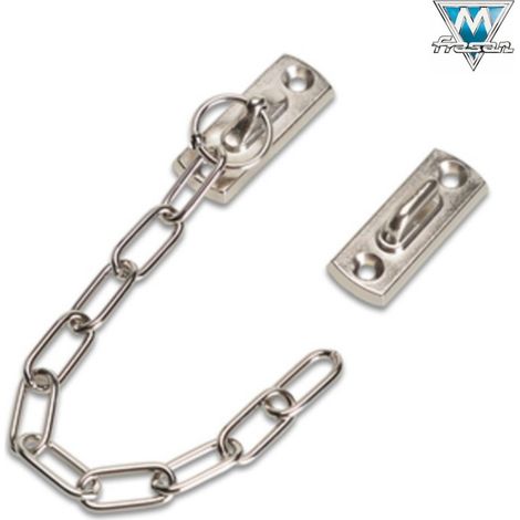 CATENA IN OTTONE NICHELATO CON GANCI FUSI