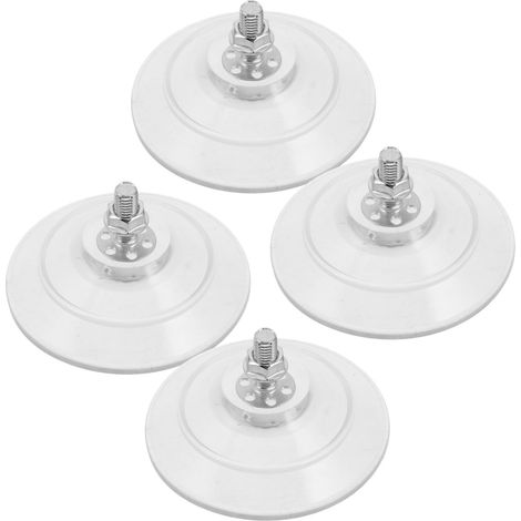 Lot de 4 Ventouses avec Vis M8 Transparentes en Pvc 8,5 Cm Crochets Robustes à Écrou pour Carrelage et Verre Fixation Stable et Repositionnable pour Salle de Bain Cuisine