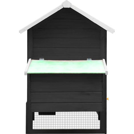 Maison Exclusive - Poulailler Gris 170x81x110 cm Bois de pin massif et sapin (1/5)