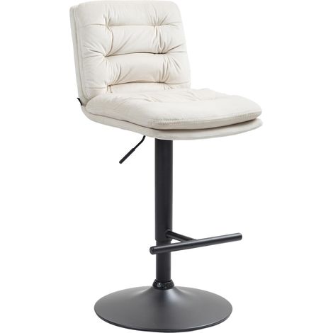 Barhocker Damar Samt creme schwarz