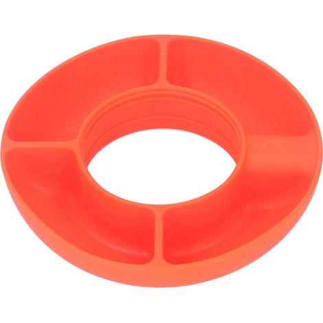 Servierplatte aus Silikon für Snacks, unterteilte Obstschale, Becherhalter, 1,2 l, 887 ml, Orange (1/5)
