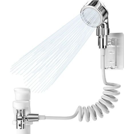 Douchette Adaptable sur Robinet, Douchette Lavabo avec Tuyau Extensible de 2m, Douchette Evier pour Douche et Bidet, Douchettes de Salle de Bain, pour le Lavage des Cheveux, Pet Douche (1/5)