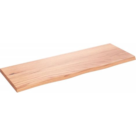 Étagère murale marron clair 80x30x2 bois chêne massif traité (1/5)
