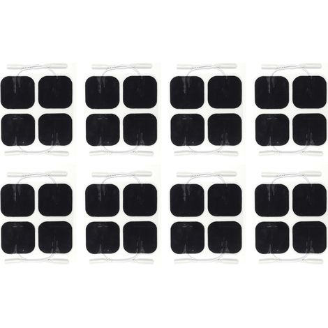 36 coussinets réutilisables adhérence forte rectangulaires pour appareil TENS, électrodes de rechange (1/5)