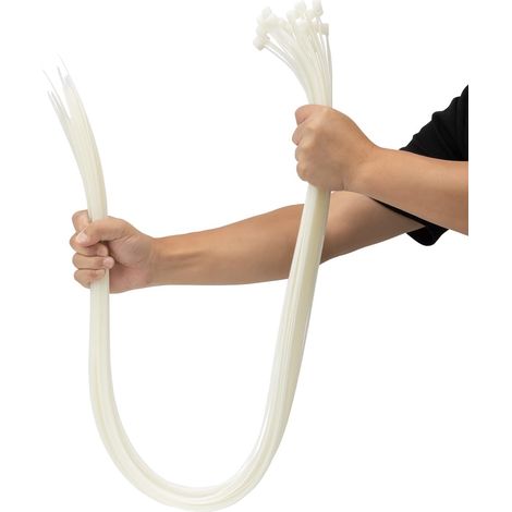 Schlauchschellen – 25 Stück – Nylon 66 – 80 kg Bruchlast – Für den Innen- und Außenbereich – 1200 x 9 mm (1/5)