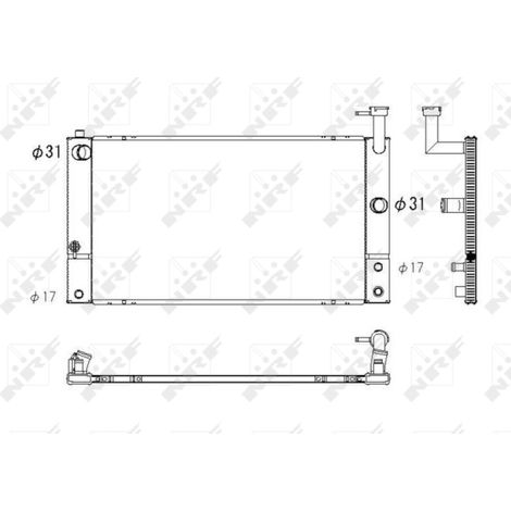 Radiateur, refroidissement du moteur NRF 53747 TOYOTA 1604121280 1604121281