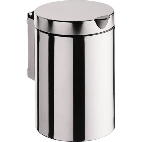 Papelera emco system2, con tapa, suspendida, 3 litros, acero (1/2)
