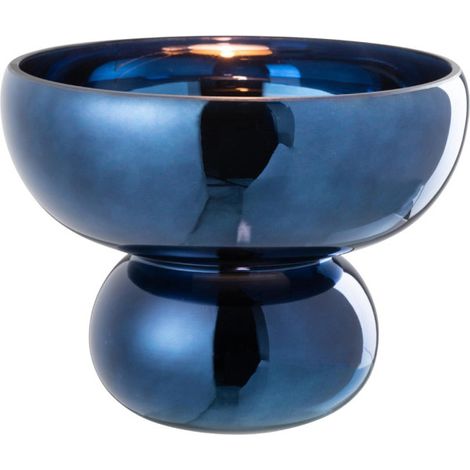 Photophore Design Bol "Cléa" 23cm Bleu (1/3)
