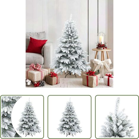 Weihnachtsbaum - Künstlicher Scharnier-Weihnachtsbaum schneebedeckt Weiß 120 cm (1/5)