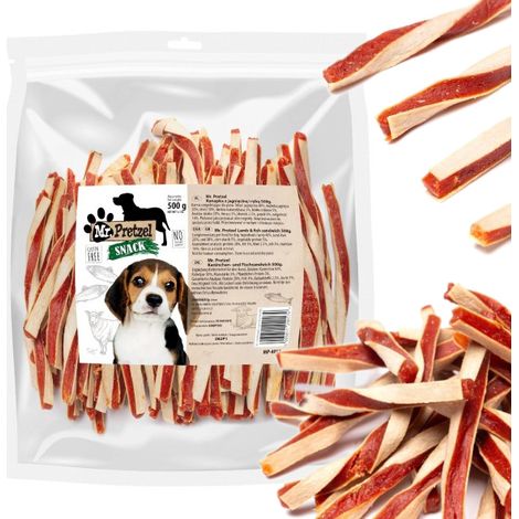 Delicatezza, snack per cani Panino con agnello e pesce Mr. Pretzel 500g (1/5)