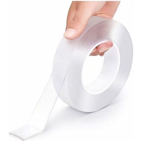 Ruban adhésif double face - Ultra-résistant - Longueur 5 m - Largeur 3 cm - Épaisseur 1,8 mm - Supporte jusqu'à 8 kg (1/5)
