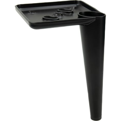 Gamba per mobile, perno, nero opaco, altezza 15 cm (1/5)